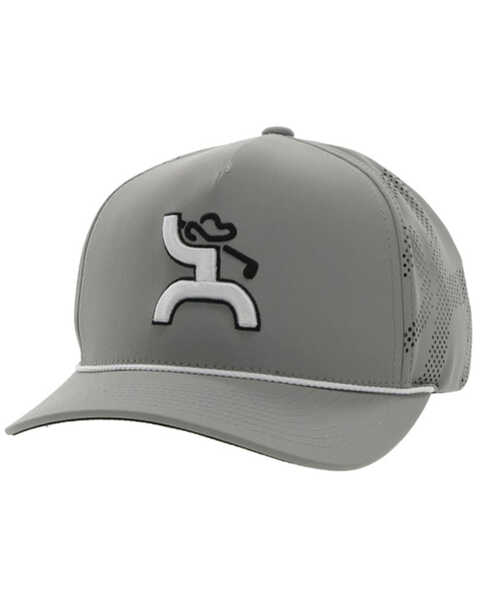 Hooey Men's Golf Logo Embroidered Trucker Cap, Grey, hi-res
