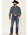 Wrangler Retro Premium Men's Haze Medium Wash Stretch Slim Bootcut Jeans , Blue, hi-res