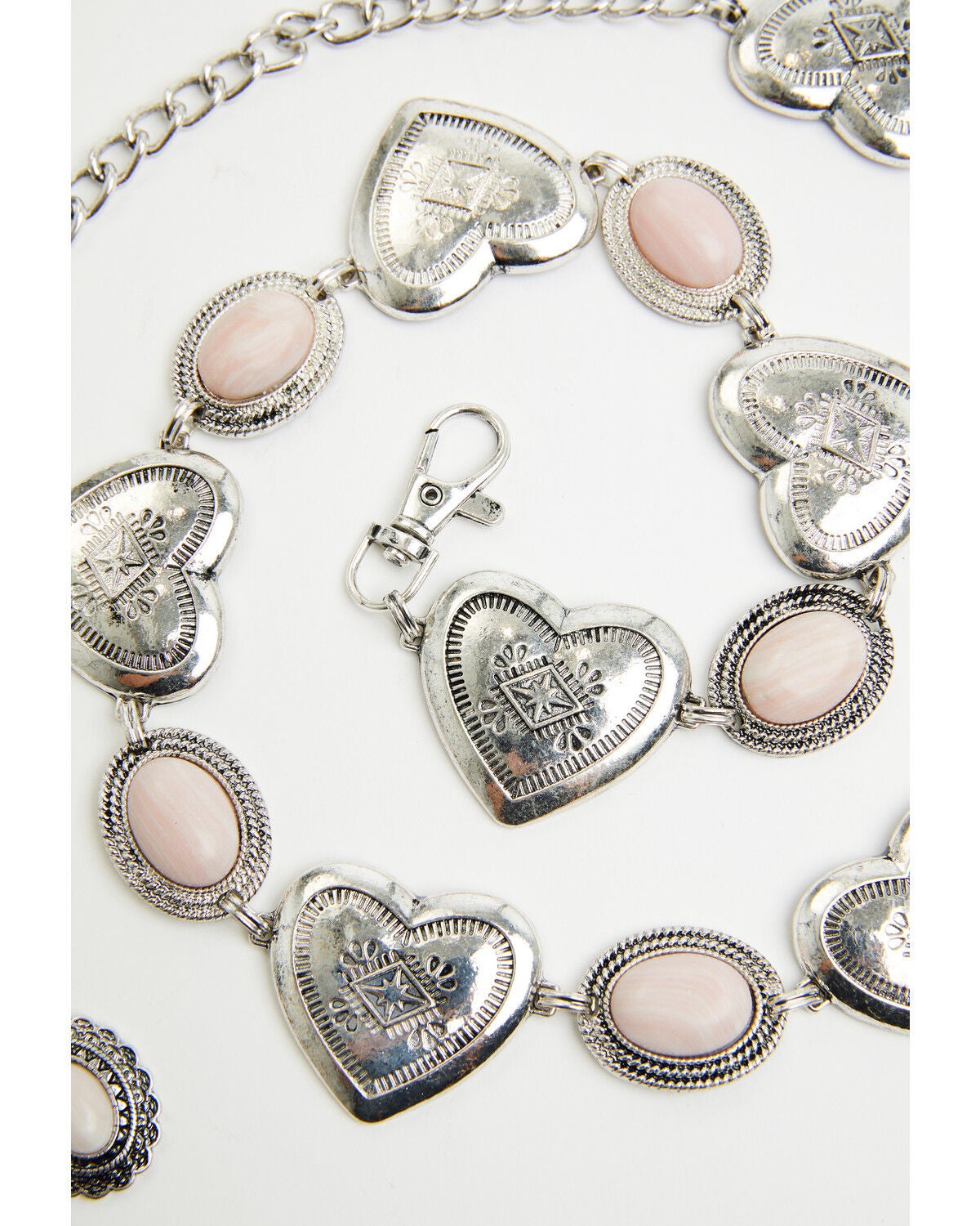 Image #3 - Shyanne Women's Heart Concho Chain Belt, Silver, hi-res
