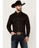 Image #1 - Cody James Men's Basic Solid Long Sleeve Button-Down Stretch Western Shirt - Big, Brown, hi-res