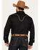 Image #4 - Rock 47 by Wrangler Men's Embroidered Long Sleeve Western Snap Shirt - Tall, Black, hi-res