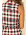 Shyanne Women's Navy Plaid Sleeveless Western Shirt, Navy, hi-res