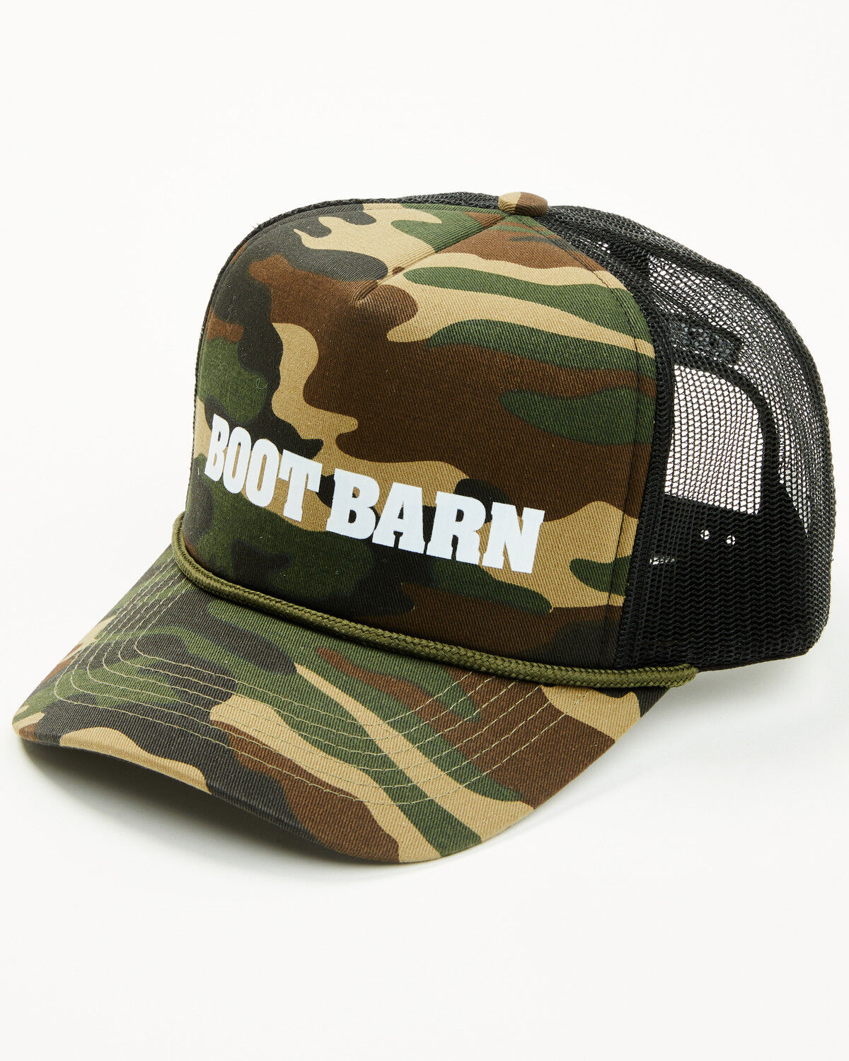 Image #1 - Boot Barn Men's Camo Logo Trucker Cap, Camouflage, hi-res