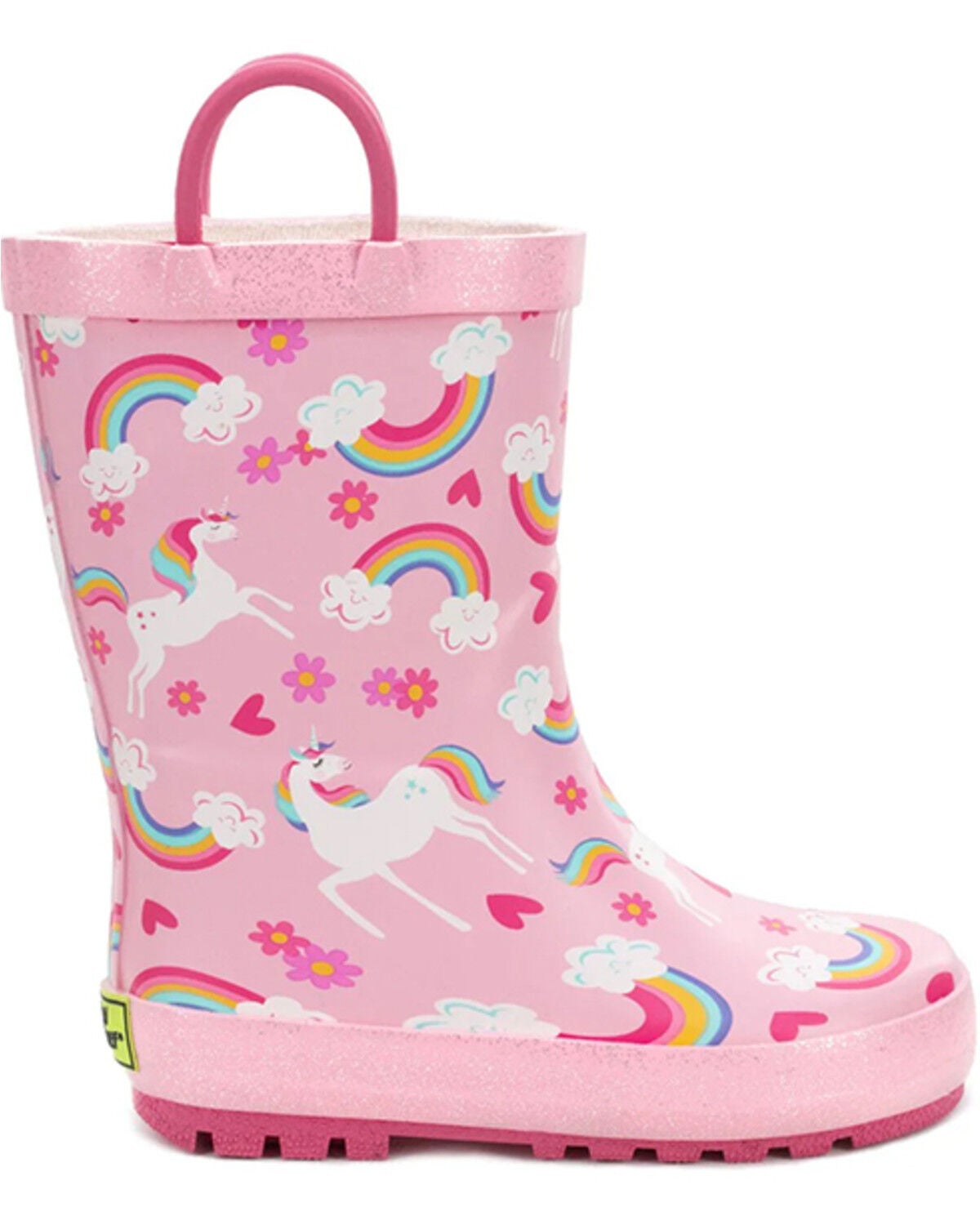 Image #2 - Western Chief Girls' Unicorn Fields Rain Boots - Round Toe, Pink, hi-res