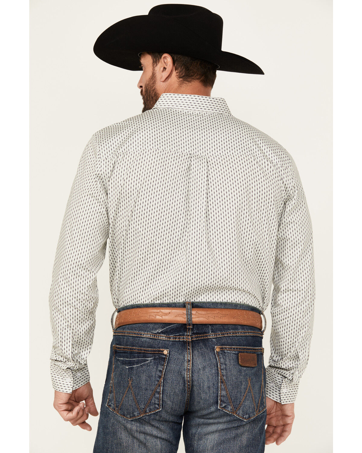Image #4 - Cody James Men's Stirling Geo Print Long Sleeve Button-Down Stretch Western Shirt - Big, White, hi-res