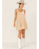 Image #2 - Cleo + Wolf Women's Yarn Die A-Line Dress, Taupe, hi-res