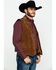 Image #3 - Scully Leatherwear Men's Southwestern Knit Back Suede Vest, Brown, hi-res