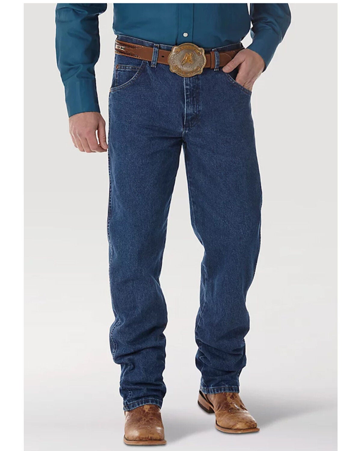 Wrangler Men's Pro Rodeo Competition Cowboy Cut Relaxed Fit Jeans, Stonewash, hi-res