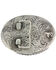 Cody James Men's Oval Longhorn Belt Buckle, Silver, hi-res