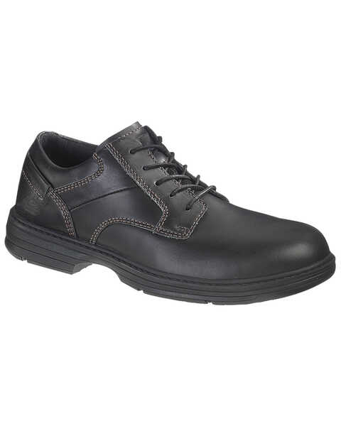 Image #1 - Caterpillar Oversee Oxford Work Shoes - Steel Toe, Black, hi-res