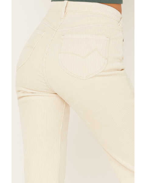 Image #4 - Cleo + Wolf Women's Mid Rise Flare Corduroy Pants , Natural, hi-res