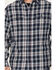Image #3 - Brothers and Sons Men's Plaid Long Sleeve Button Down Western Flannel Shirt, Navy, hi-res