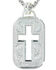 Image #2 - Montana Silversmiths Men's Western Lace Cross Token Necklace, Silver, hi-res