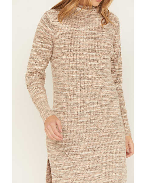 Image #3 - Cleo + Wolf Women's Marled Turtleneck Sweater Dress, Oatmeal, hi-res