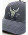 Image #2 - Cody James Men's Live Free Steer Head Ball Cap, Dark Grey, hi-res