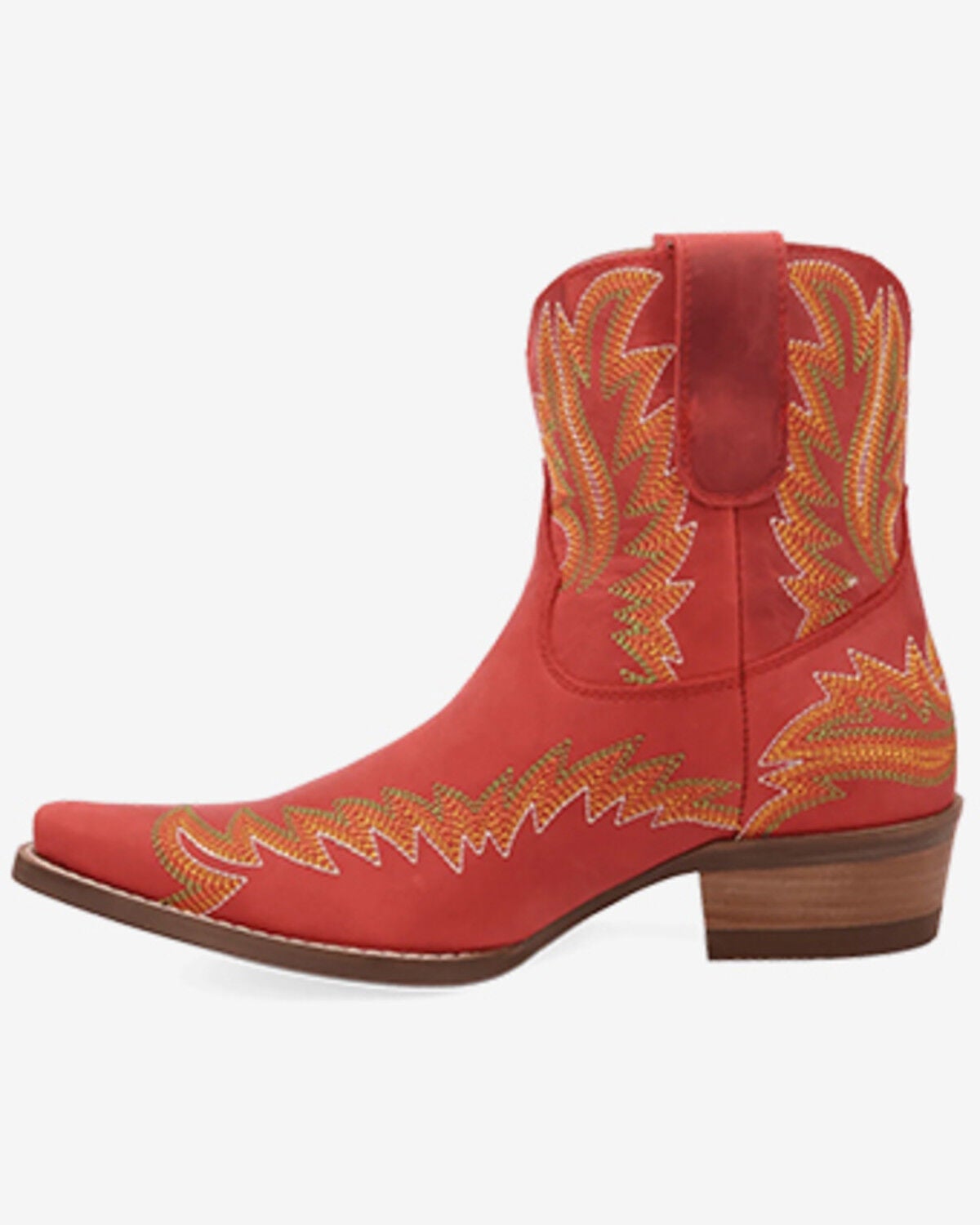Image #3 - Dingo Women's Laurel Western Booties - Snip Toe, Red, hi-res