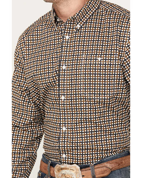 Image #3 - RANK 45® Men's Lightning Geo Print Long Sleeve Button-Down Stretch Western Shirt, White, hi-res