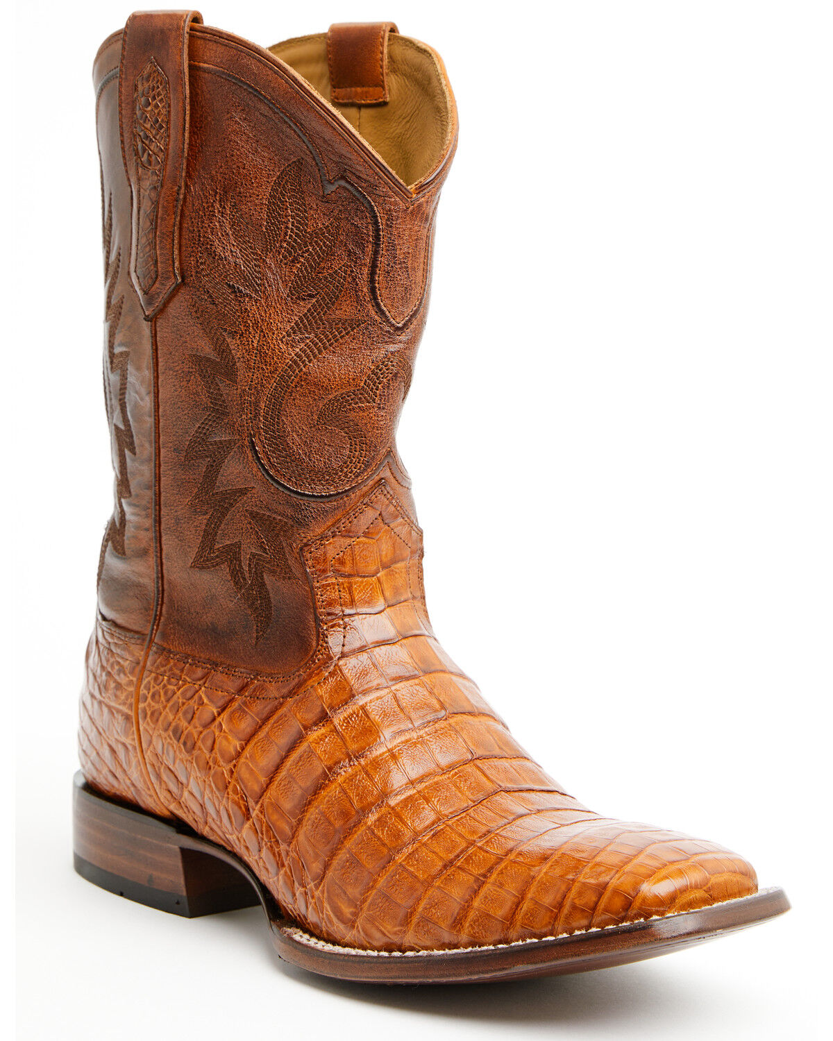 Image #1 - Cody James Black 1978® Men's The Hayward Exotic Caiman Belly Western Boots - Broad Square Toe, Cognac, hi-res
