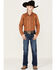 Image #2 - Cody James Boys' Southwestern Stripe Print Long Sleeve Snap Western Shirt, Brown, hi-res