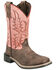 Image #1 - Smoky Mountain Little Girls' Rustic Rider Western Boots - Broad Square Toe, Brown, hi-res