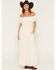 Image #1 - Lovestitch Women's Lace Off The Shoulder Maxi Dress, Natural, hi-res