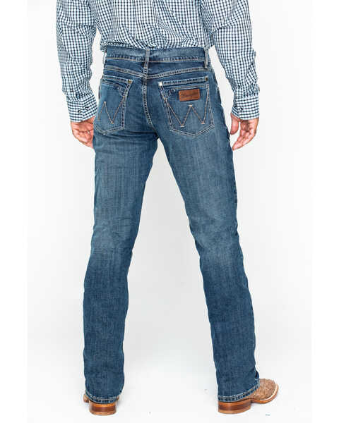 Image #1 - Wrangler Retro Men's Layton Medium Wash Low Rise Slim Bootcut Jeans, Denim, hi-res