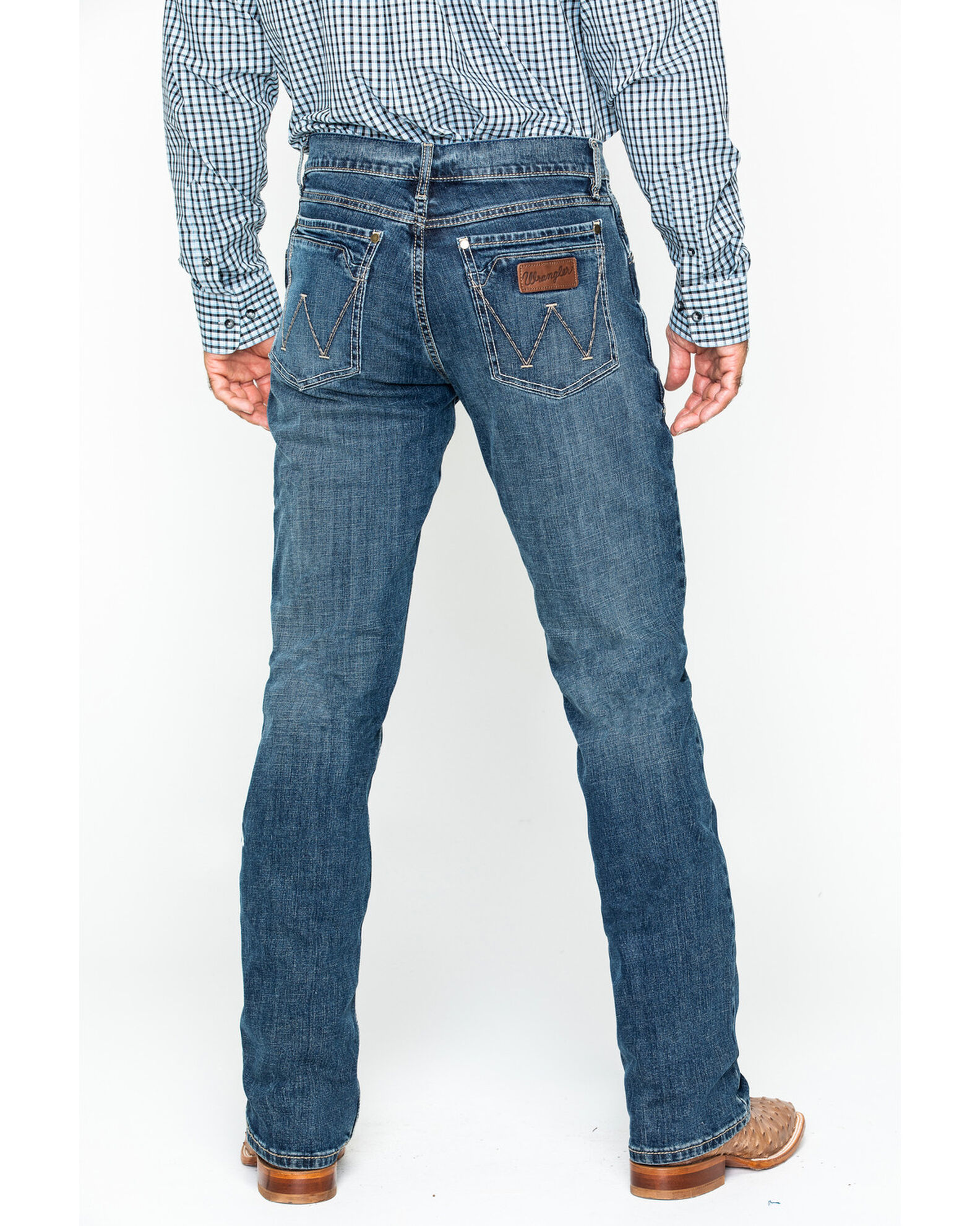 Wrangler Retro Men's Layton Medium Wash Low Rise Slim Bootcut - Country Outfitter