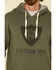 Stetson Men's Green Eagle In Shield Graphic Hooded Sweatshirt , Grey, hi-res