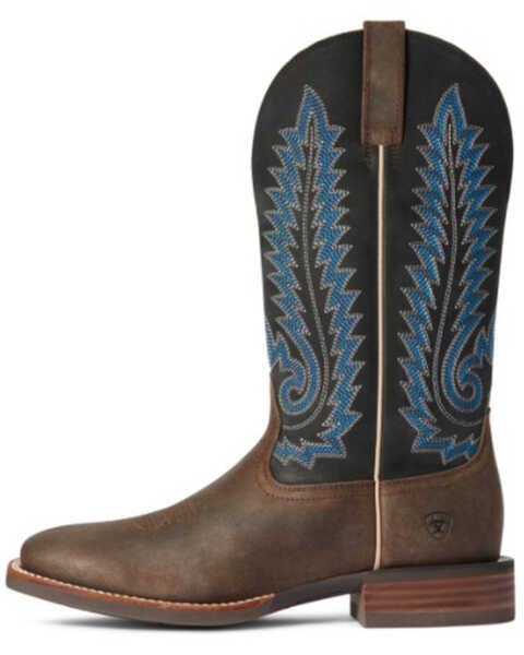 Image #2 - Ariat Men's Creston Western Performance Boots - Broad Square Toe, Brown, hi-res