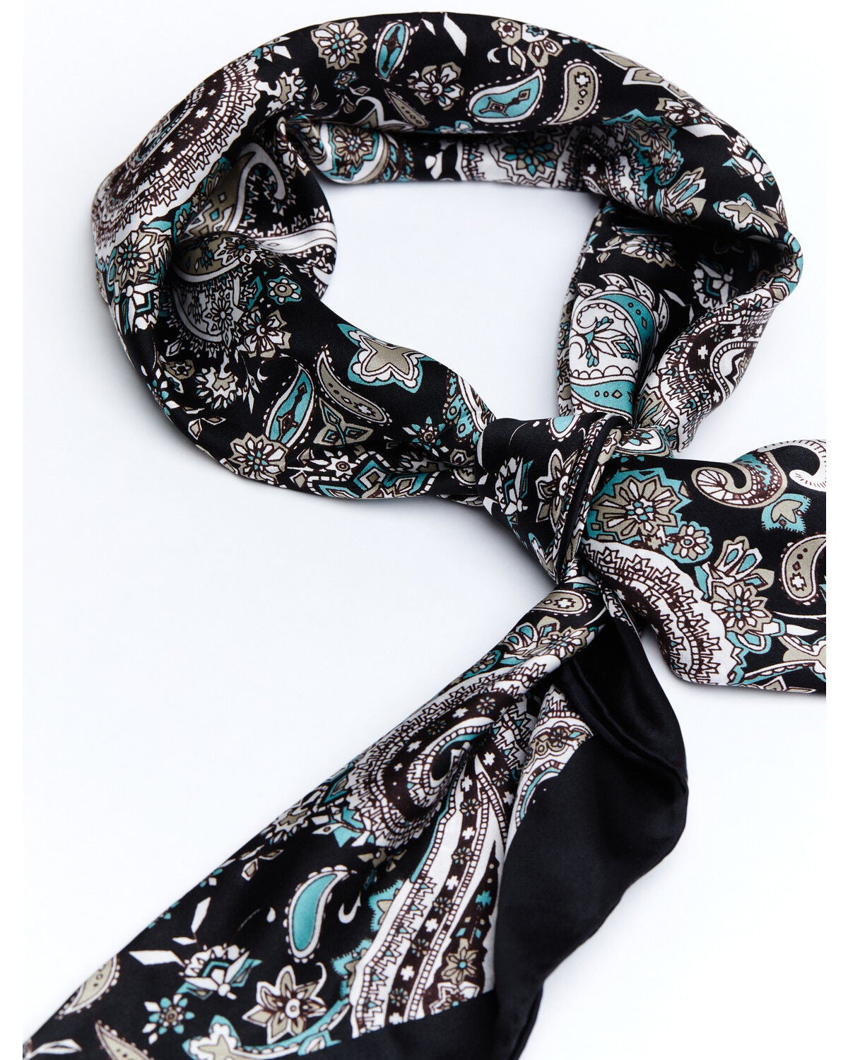 Cody James Men's Silk Navy Paisley Wild Rag Scarf, Navy, hi-res