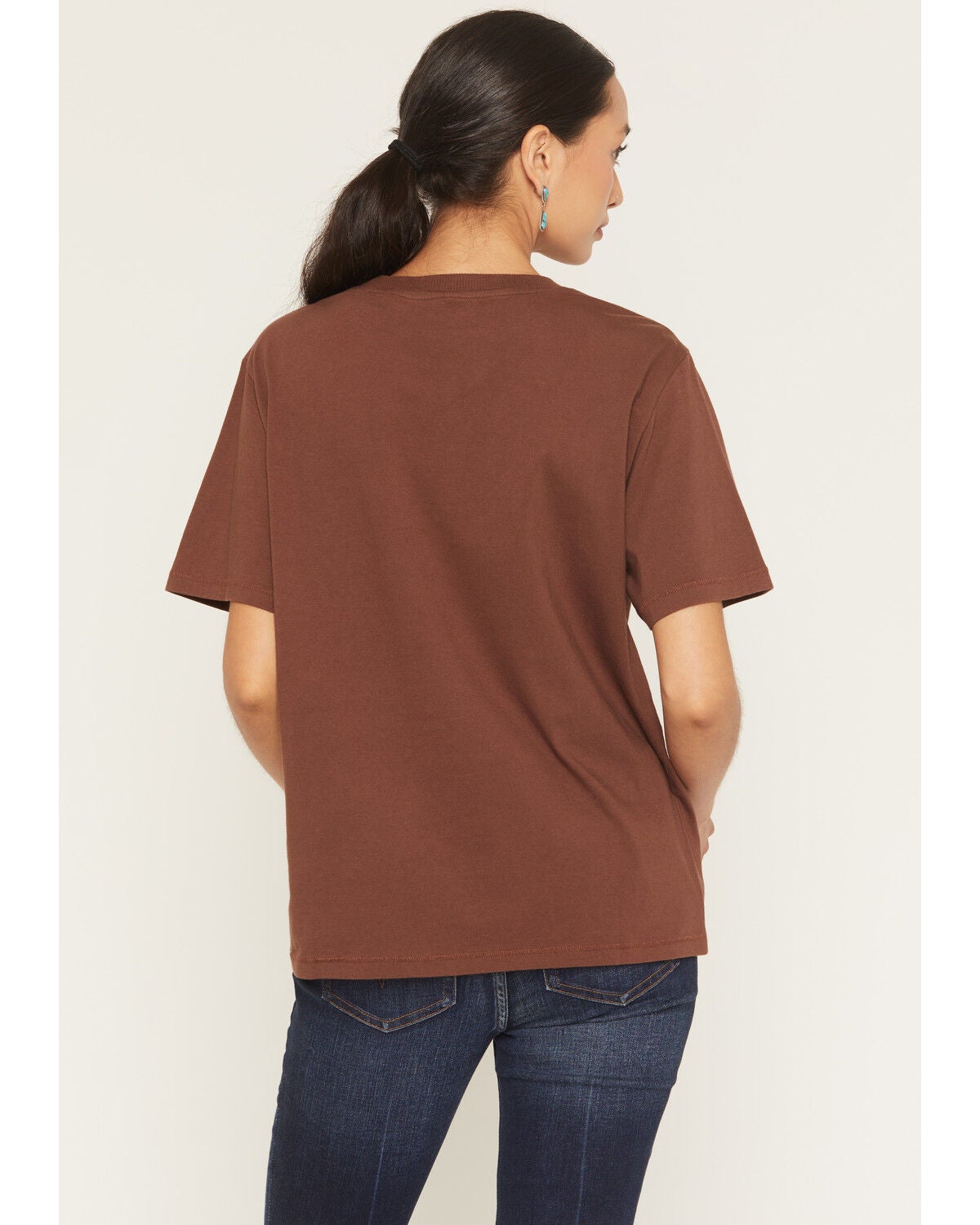 Image #4 - Shyanne Women's Western Embroidered Short Sleeve Graphic Tee, Chocolate, hi-res