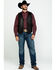 Scully Leatherwear Men's Leather Buck Stitch Vest , Brown, hi-res
