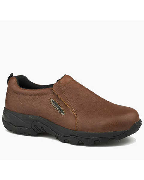 Image #1 - Roper Men's Air Light Brown Slip-On Shoes - Round Toe, Brown, hi-res