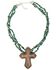 Montana Silversmiths Women's Sign Of Faith Vintage Bronze Cross Turquoise Necklace, Rust Copper, hi-res