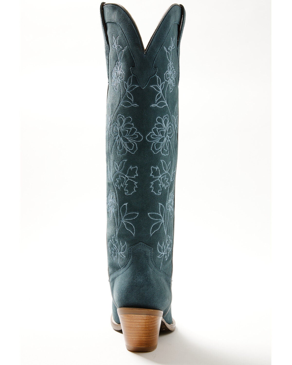 Image #5 - Shyanne Women's Flora Suede Tall Western Boots - Snip Toe, Blue, hi-res
