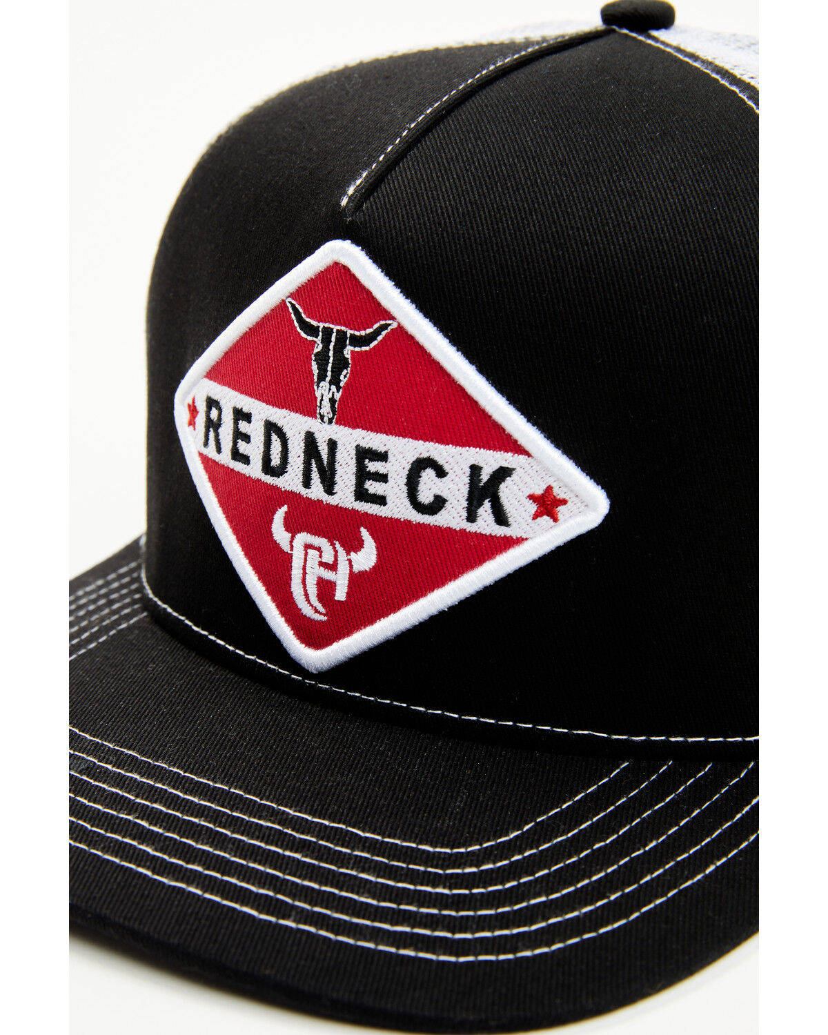 Image #2 - Cowboy Hardware Men's Redneck Ball Cap, Black, hi-res