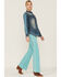 Image #3 - Tasha Polizzi Women's Rayna Southwestern Embroidered Denim Shirt, Blue, hi-res