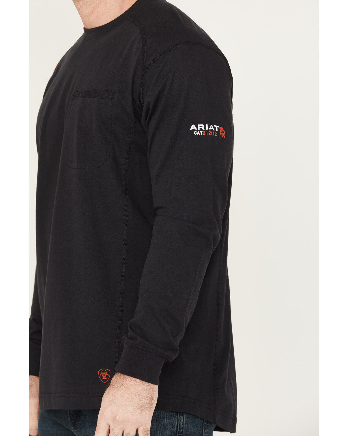 Image #4 - Ariat Men's FR Air USA Scream Long Sleeve Work T-Shirt, Black, hi-res