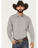 Image #1 - Roper Men's Desert Embroidered Long Sleeve Snap Stretch Western Shirt, Grey, hi-res