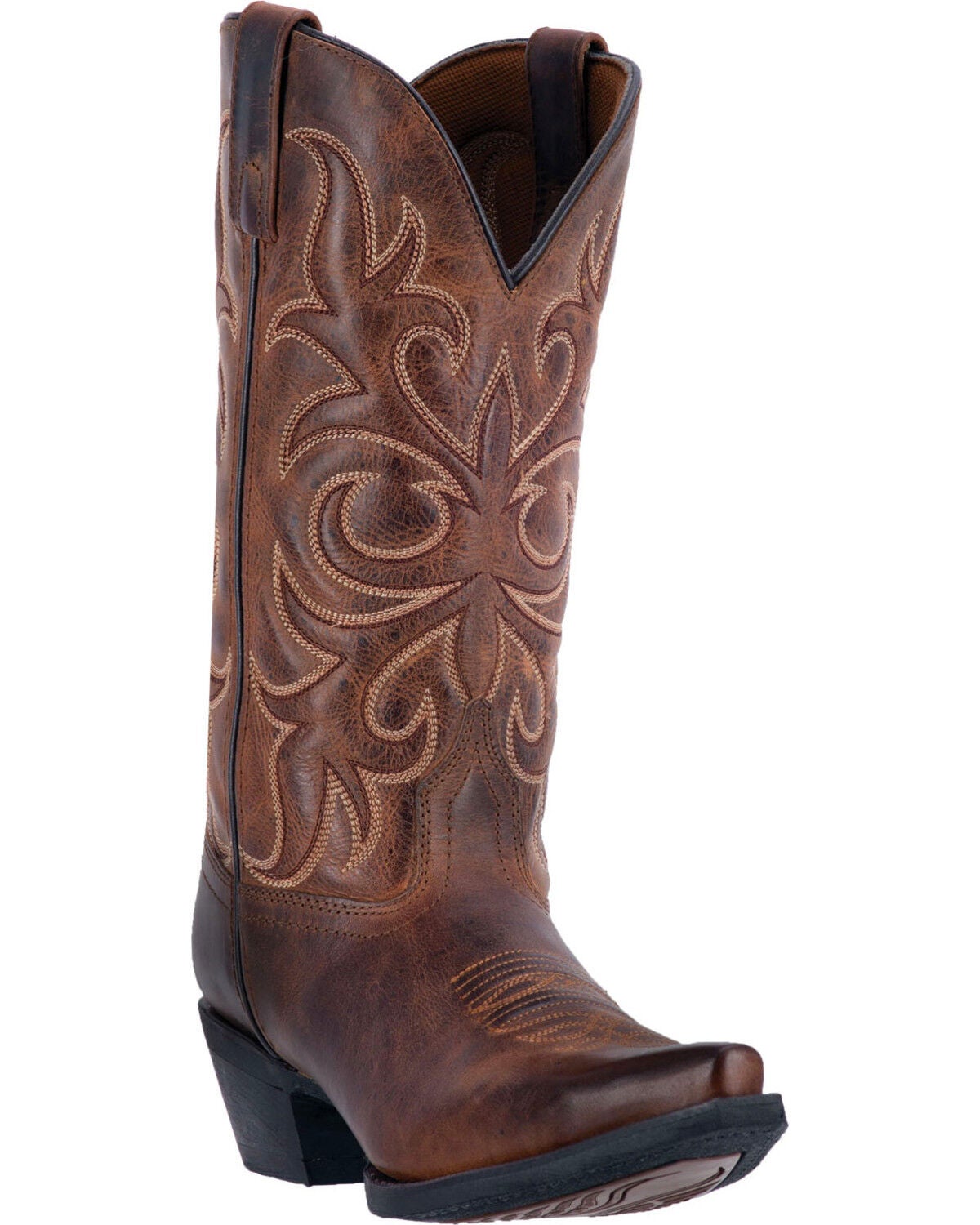 Image #1 - Laredo Maddie Distressed Cowgirl Boots - Snip Toe, Rust, hi-res