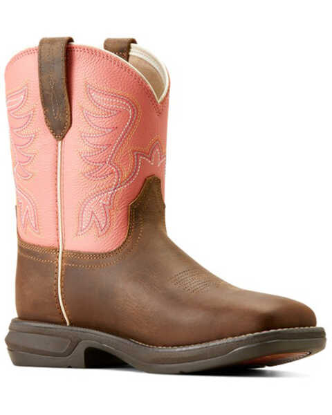Ariat Women's Anthem Shortie Myra Performance Western Boots - Broad Square Toe , Brown, hi-res