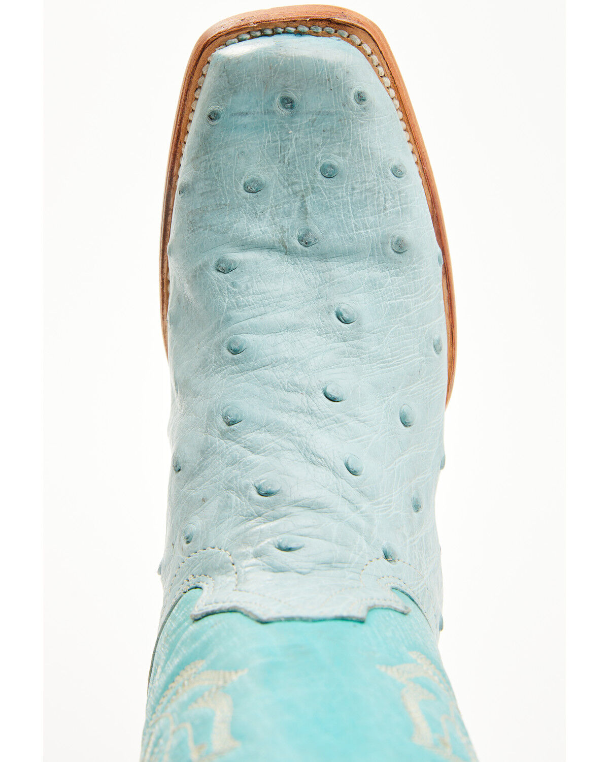Image #6 - Corral Women's Exotic Ostrich Western Boots - Square Toe, Blue, hi-res
