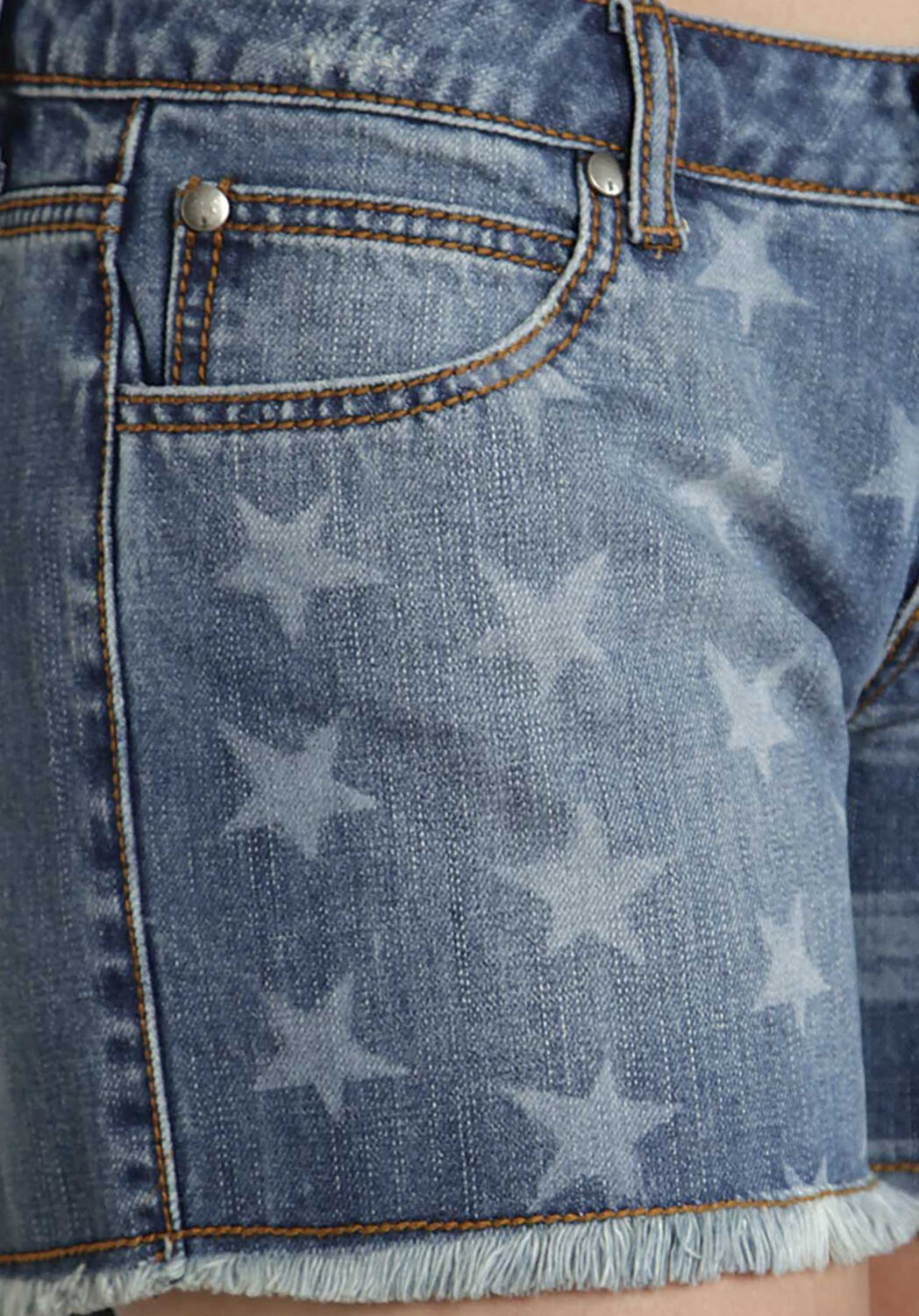 Image #2 - Roper Denim Boyfriend Star Print Shorts, , hi-res