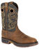 Image #1 - Georgia Boot Men's Carbo-Tec LT Waterproof Western Work Boots - Soft Toe, Black/brown, hi-res