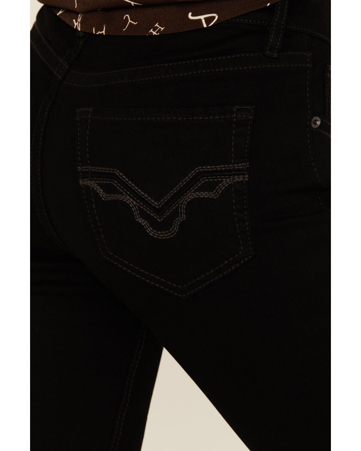 Image #4 - Rock & Roll Denim Women's Mid Rise Bootcut Stretch Denim Jeans, Black, hi-res