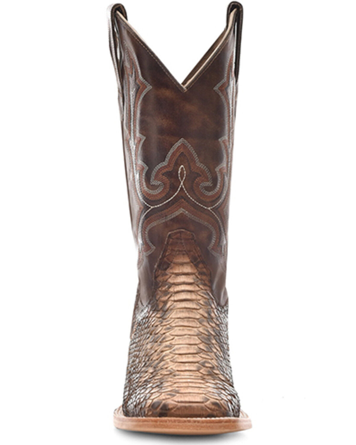 Image #4 - Corral Men's Exotic Python Western Boots - Broad Square Toe, Taupe, hi-res