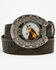 Image #1 - Shyanne Women's Arden Horseshoe Buckle Belt, Brown, hi-res
