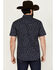 Image #4 - Moonshine Spirit Men's On Tour Floral Paisley Print Short Sleeve Snap Western Shirt, Blue, hi-res