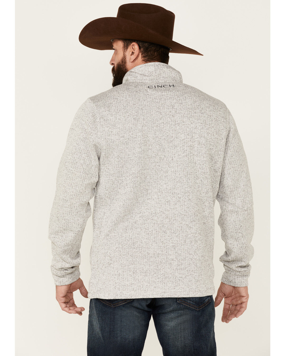 light grey quarter zip sweater