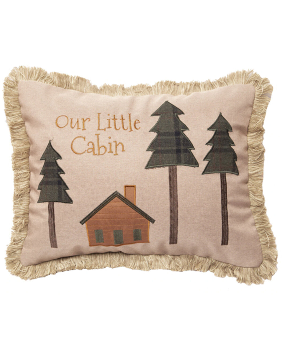Image #1 - Carstens Our Little Cabin Pillow, Cream, hi-res